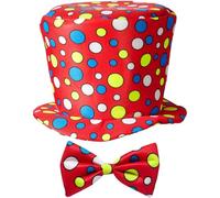 Conjunto de clown cilindro y mariposa accesorios vestido disfraz carnaval niño - 9143H/1