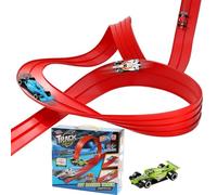 Conjunto De Coches De Pista De Carreras, Flexible Con Tazas De Succión, Una Larga Pista De Carreras Roll-up con Coche De Juguetes | para Correr Balcón De Patio Para Niñas