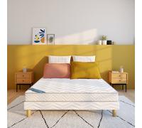 Conjunto de colchón de esuma PU + somier. Talla 160 x 200 cm. Color Blanco