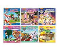 Conjunto de colección de 5 libros de Nickelodeon Paw Patrol (¡Los cachorros conocen a los poderosos gemelos!, ¡Los cachorros salvan un tren!, ¡Los cachorros salvan los juegos!, ¡Los cachorros salvan