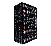 Conjunto de colección de libros de la serie 4 para niñas de Jacqueline Wilson (niñas enamoradas, niñas en lágrimas, niñas bajo presión, niñas que salen tarde)