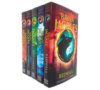 Conjunto de colección de libros de la serie 5 de Brian Jacques Redwall (Redwall, Mossflower, Mattimeo, Mariel of Redwall y Martin the Warrior)