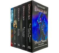Conjunto de colección de libros de la serie 5 de David Gaider Dragon Age (Trono robado, Llamada, Asunder, Último vuelo, Imperio enmascarado)