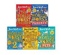 Conjunto de colección de libros de la serie 5 de los peores del mundo de David Walliams (los peores padres, mascotas y niños)