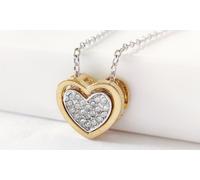 Conjunto de colgante y pendientes : Dos corazones