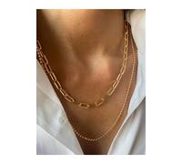 Conjunto de collar de cadena superior, joyería de moda ajustable en capas de dos piezas, regalo para ella