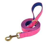 Conjunto de Collar y Correa de Cuero Personalizado para Perro, Collar de Cuero Engrosado(Rose Leash,XL)