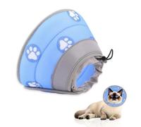 Conjunto de collarín para Gatos de una Sola Pieza, Collar antilatigazos, Cuello Transpirable y Ajustable, Borde Plegable Ajustable