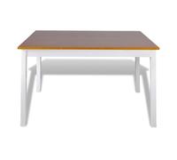 vidaXL Juego de muebles de comedor 5 piezas marrón y blanco