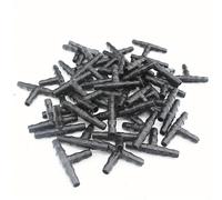 Conjunto de conectores de manguera positivos de tres vías de (diámetro interno de 4 mm, diámetro externo de 7 mm) en paquetes de 30/50/ piezas para separación de agua de riego en jardinería.