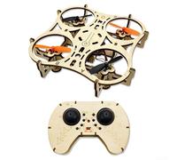 Conjunto de construcción de cuadricóptero de madera inteligente Hover cinco luces LED de tres velocidades Control remoto operación de vuelo fácil montaje DIY Material ligero