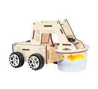 Conjunto de construcción de modelo de vehículo limpiador de espacio de madera, juguete educativo de ciencia para niños para experimentos de física en, juguete educativo interactivo