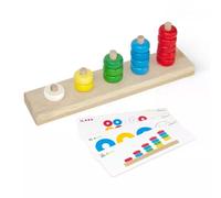 Conjunto de construcción de pirámides de madera para calcular