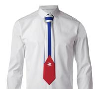 Conjunto De Corbata Cuba Bandera Cubana Corbatas De Hombre Color Elegante Hombres Estrechas Corbata Clásico Mens Necktie Tie Para Oficina, Boda, Festivos, 143Cm
