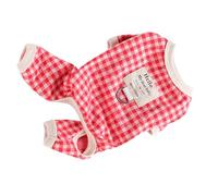 Conjunto de Correa para Ropa para Perros, Ropa para Cachorros Adorable y Transpirable Que Mantiene el Calor con Correa Roja para Bichon Frise para Primavera y Otoño para Caminar
