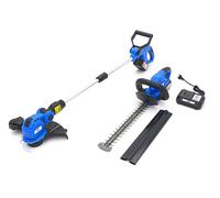 Conjunto de cortasetos y desbrozadora HBM 20V- 4.0Ah, incluyendo 2 baterías