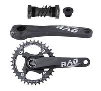 Conjunto de Crankset de bicicleta de montaña, 170 mm, Hollow Integrated Cycling Crank | Lightweight Aluminum Alloy Narrow Wide Chainring, Bottom Bracket for Road Outdoor Riding Ciclist