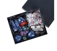 Conjunto de cristales curativos naturales de 11 piezas, punto de cristal, varita mágica, cristal de chakra, chips caídos, piedras, bola de cristal