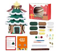 Conjunto De Crochet, Conjunto De Crochet Para Principiantes Conjunto De áRbol De Navidad De Crochet Kit De Ganchillo NavideñO Con VíDeo DidáCtico Y Accesorios Juego De IniciacióN A Ganchillo (verde)
