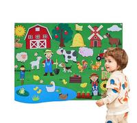 Conjunto de cuadros de franela - Conjuntos de historias de fieltro, actividad educativa de pared para niños pequeños | Juego de cuentos sobre mascotas, guion gráfico 3D de fieltro para despertar de