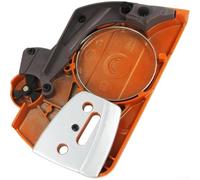 Conjunto de cubierta de embrague 537107803, cubierta de freno de cadena de motosierra metálica para 340 345 353, repuesto 537107801 instalación rápida