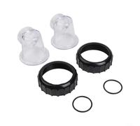 Conjunto de cubierta de prefiltro de bomba de piscina, tapa transparente con junta tórica para bomba circuladora SPS25/SPS50/SPS75/SPS100 (2 juegos)