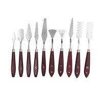 Conjunto de cuchillo de pintura de 10 pcs Set de espátula de acero inoxidable Conjunto de cuchillos de metal de metal cuchillos de pintura al óleo Mezcla de mezcla