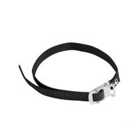 Conjunto de cuerda de pedal con hebilla cromada y correa de poliéster para una retención fiable del pie y un movimiento suave de ciclismo (B)