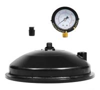 Conjunto de cúpula superior de válvula de agua de repuesto con manómetro para sistema de limpieza de piscinas Paramount PCC2000 | Diseño multipuerto impulsado hidráulico | PVC negro
