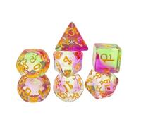 Conjunto De Dados De Color - 7pcs Mini Conjunto De Dados | Divertidos Multifuncionales | Juegos De rol Cube Shadwrun Pathfinder, Morir por Reuniones, Eventos, Festivales, L
