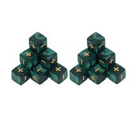 Conjunto de Dados de enseñanza de 20pcs, Dados de cálculo Menos Signo más Firma Suministros de Aula de la Escuela Material plástico para la enseñanza de matemáticas (Verde)