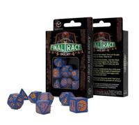 Conjunto De Dados RPG 7 Piezas Azul Naranja Final Race Road Fever