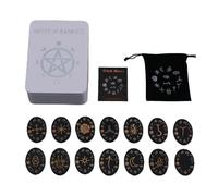 Conjunto De De La con Guía - Piezas De Fundición De Madera De Inspiración Nórdica, De Esotérico | Colección De Azulejos con Sagradas con Ambiente De Estudio Ancestral para La