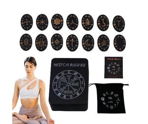 Conjunto De De La con Guía - Piezas De Fundición De Madera De Inspiración Nórdica, De Esotérico | Colección De Azulejos con Sagradas con Ambiente De Estudio Ancestral para La