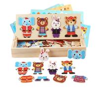 Conjunto de de Vestir - Juguetes educativos de Madera para Mejorar Las Habilidades motoras Finas, la Creatividad y la resolución de Problemas | para la Escuela en casa, el jardín de