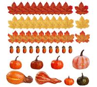 Conjunto de decoración de fiesta para el hogar, formas de bellota de arce y calabaza otoñal para estilo de buffet, escenas de estante de mantel, exhibición de estado de ánimo cálido de cosecha