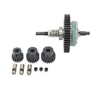 Conjunto de diferencial para coche RC de acero 53T, juego de engranajes diferenciales metálicos con piñones de 15T, 17T y 19T para el coche RC Traxxas Slash 1/10, piezas de