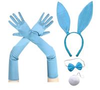 Conjunto de disfraz de anime para cosplay, diadema con orejas de conejo, corbatín, cola, fiesta de máscaras, traje sexy de cómics para mujer