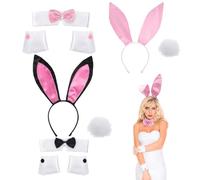 Conjunto de Disfraz de Conejo - Orejas de Conejo, Disfraz para Damas, Adecuado para Fiestas Temáticas, Traje Divertido y Elegante de Orejas Disney