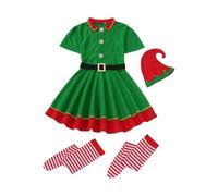Conjunto de disfraz de figura de Navidad, bonito vestido clásico de Papá Noel, ropa de disfraz de Navidad con temática de figura, para cumpleaños, drama, escenario, desfile, estudiantes, estudiantes