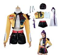 Conjunto de disfraz para disfraz de Demon Hunter KPop HUNTR/X Cosplay Anime Rumi/Mira/Zoe K-Pop y accesorios para Halloween Carnaval Party (Rumi, XS)