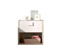 Conjunto de dormitorio top pack 2 cama + mesita + escritorio + armario blanco/natural