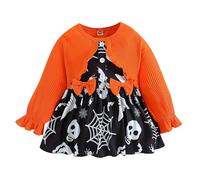 Conjunto de dos piezas de moda para otoño e invierno, ideal para Halloween, con manga larga y diseño elegante