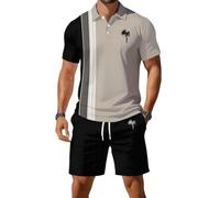 Conjunto de dos piezas informal de verano: camisa de manga corta y pantalon