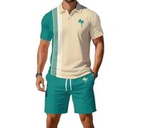 Conjunto de dos piezas informal de verano: camisa de manga corta y pantalon