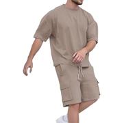 Conjunto de Dos Piezas para Hombre Estilo Casual y Deportivo Ropa Versátil y con Clase para el Día a Día en Primavera y Verano con Ajuste Cómodo