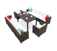 Conjunto de dos sofás grandes en poliratán Colorado Apetito Max 10 marrón Bica