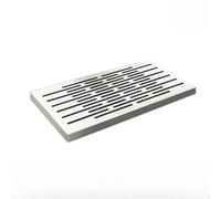 Conjunto de drenaje de piso con marco de acero inoxidable y cubierta perforada para gestión municipal de aguas pluviales (200 x 400 x 20 x 2)