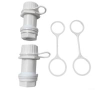 Conjunto de drenaje roscado de repuesto para modelos de enfriador Igloo 50165 QT con tapa a prueba de fugas y cómoda correa para evitar la pérdida de tapa (2 juegos)