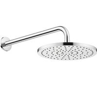 Duravit Universal brazo de ducha con efecto lluvia 25x25 cm circular cromo UV0752001010